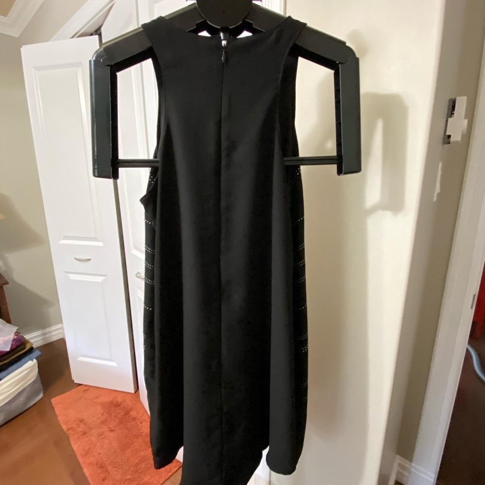 Sz Med⭐️NWT Gap Black Sleeveless Summer Dress Silver embellishment - Picture 4 of 11